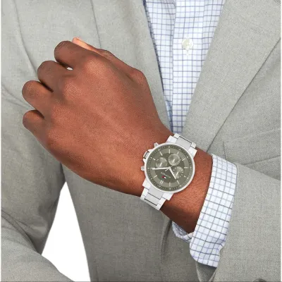 Tommy Hilfiger Tyson Stainless Steel Green Dial Men's Watch