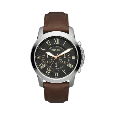 Fossil Grant Chronograph Brown Leather For Men's