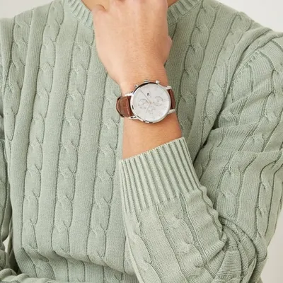 Tommy Hilfiger Kane Chronograph Brown Leather Strap Watch