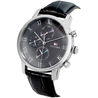 Tommy Hilfiger Men’s Quartz Leather Strap Black Dial Watch