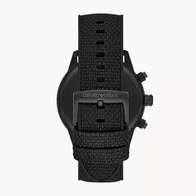 Emporio Armani MARIO With Black dial Fibers belt Watch