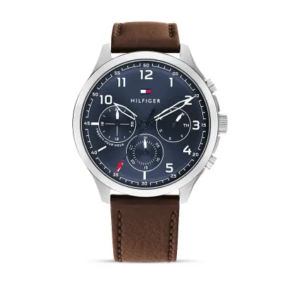 Tommy Hilfiger Asher Chronograph Leather Strap Watch