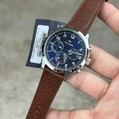 Tommy Hilfiger Asher Chronograph Leather Strap Watch