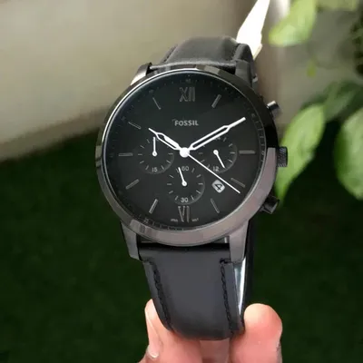 Fossil Neutra Chronograph Black Leather Watch
