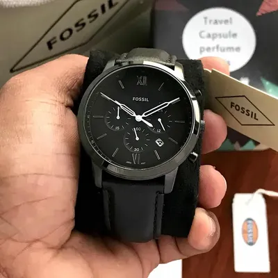 Fossil Neutra Chronograph Black Leather Watch
