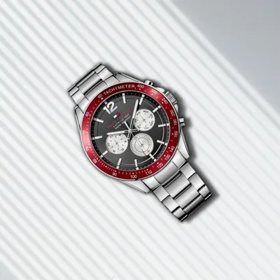 Tommy Hilfiger Luke Chronograph Red Bezel Men's Watch
