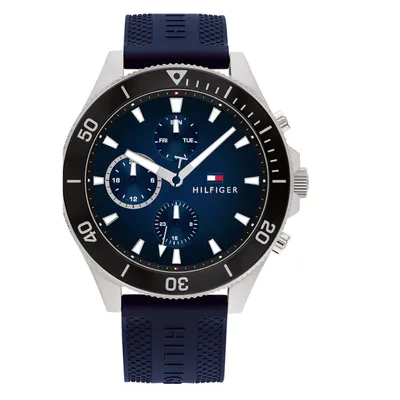 Tommy Hilfiger Men’s Quartz Blue Silicone Strap Blue Dial Watch 