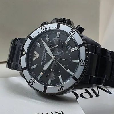 Emporio Armani Watch Black For Men's
