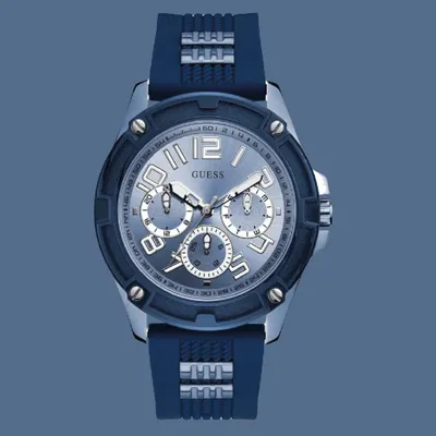 Guess Delta Blue Silicone Men's Watch