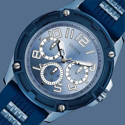 Guess Delta Blue Silicone Men's Watch
