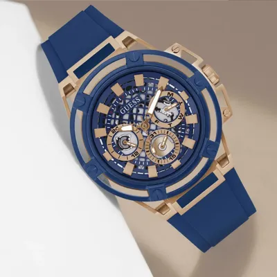 GUESS Matrix Collection Analog Rose Gold Dial Men's Watch