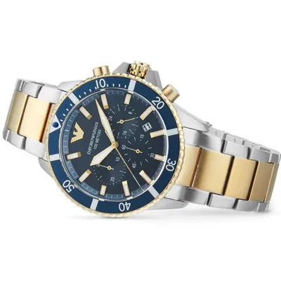 Emporio Armani Mario Chronograph Blue Dial Men's Watch 