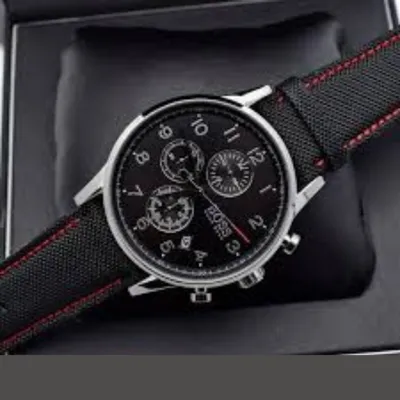 Hugo Boss Men's Quartz Classic Display and Textile Strap Watch 