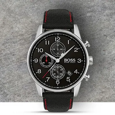 Hugo Boss Men's Quartz Classic Display and Textile Strap Watch 
