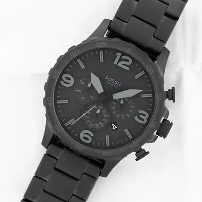 Nate Chronograph Black Stainless Steel Watch