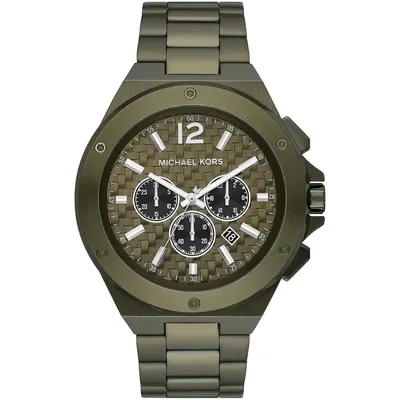 Michael Kors Lennox Chronograph Olive Stainless Steel Watch
