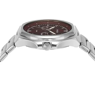 Fossil Analog Burgundy Dial Men's Watch