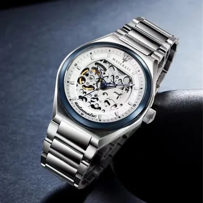 Maserati Triconic Automatic White Dial Men's Watch