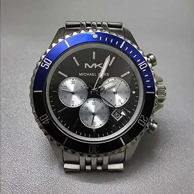 Michael Kors Men’s Chronograph Stainless Steel Black Dial Watch 