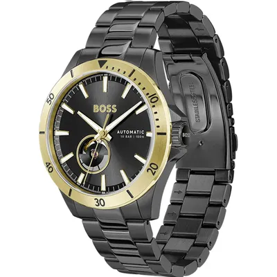 Boss Troper Automatic watch with black bracelet