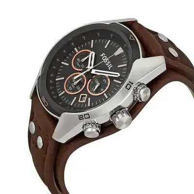Fossil Coachman Brown Leather Black Dial Men’s Watch