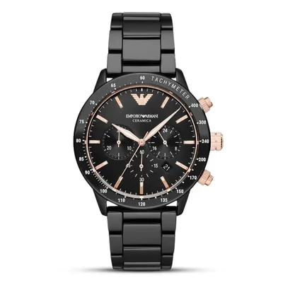 Emporio Armani Men's Chronograph Black Dial Watch