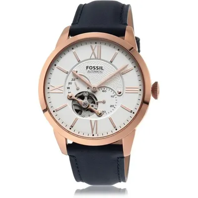 Fossil Townsman Automatic Navy Leather Watch