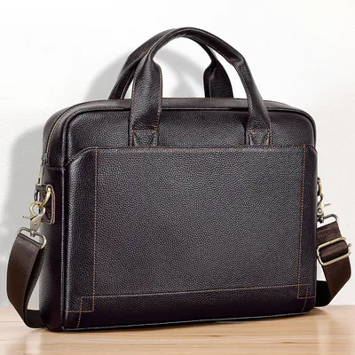 Genuine Leather Men’s Laptop Bag