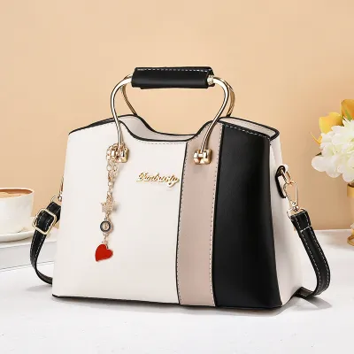White with black