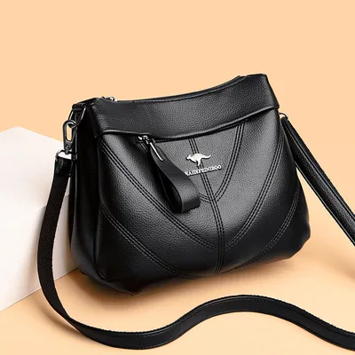 Multiple compartments shoulder bags 