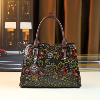 New flower blooming  women's retro handbag 