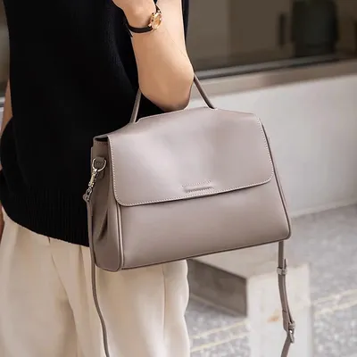  Trendy Genuine Leather Large Capacity Tote Bag