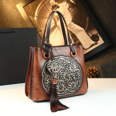 Large Capacity Vintage Leather Bag