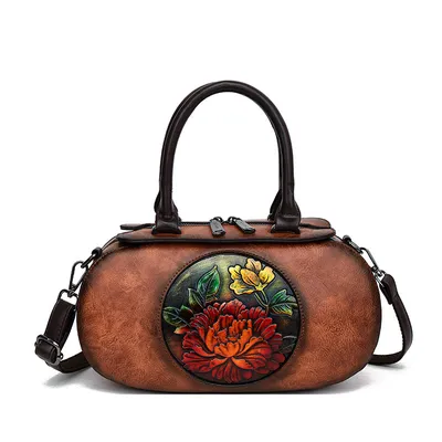 Vintage Cylindrical Artistic Bag