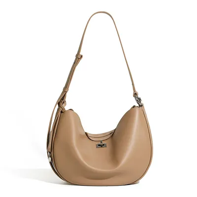 Elegant Genuine Leather Crescent Women’s Bag