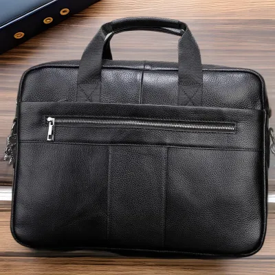 Retro Cowhide Men’s Business Laptop Bag
