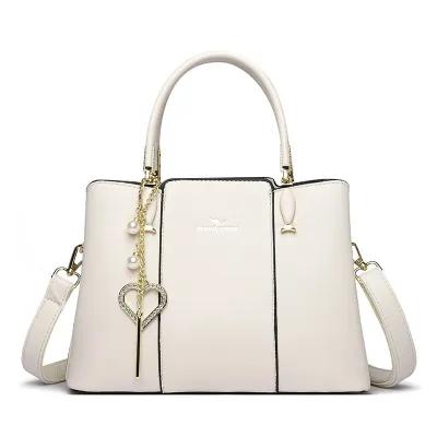 Casual soft leather handbag