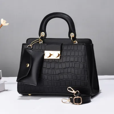 Luxury textured stone pattern hand bag 