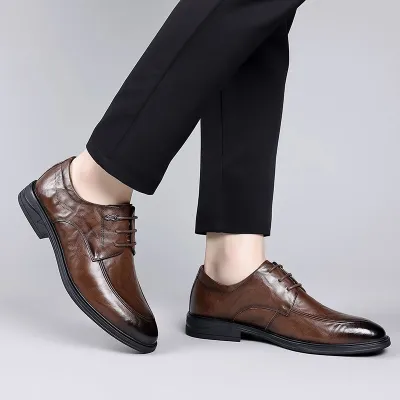 SCRATCH LEATHER SHOES MEN'S 