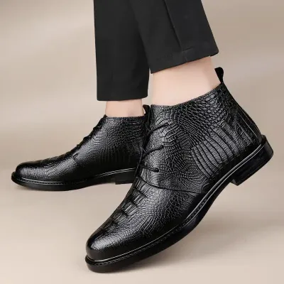 MEN GOOD QUALITY ELEGANT LEATHER BOOTS