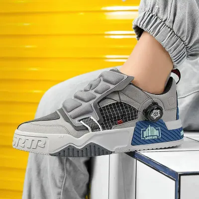 TRENDY MEN CASUAL HOUNDSTOOTH CANVAS SHOES