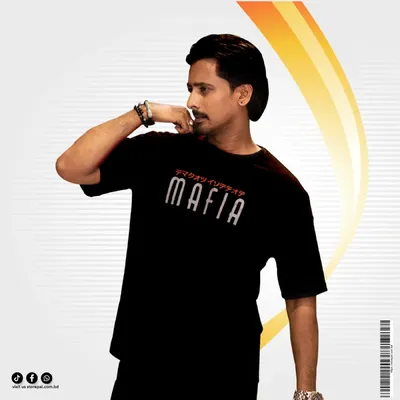 MAFIA BLACK DROP SHOULDER