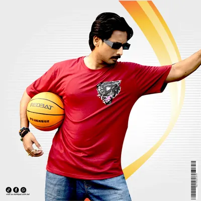 MAFIA MAROON DROP SHOULDER