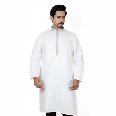 LUXE DIAMOND WHITE PANJABI 