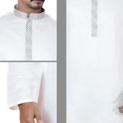 LUXE DIAMOND WHITE PANJABI 