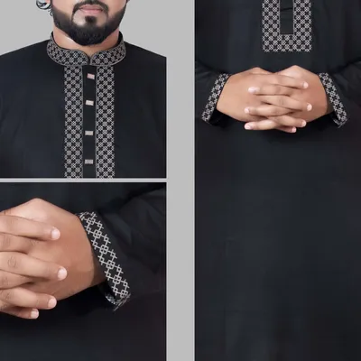 MIDNIGHT SNOWN MEN'S PANJABI 