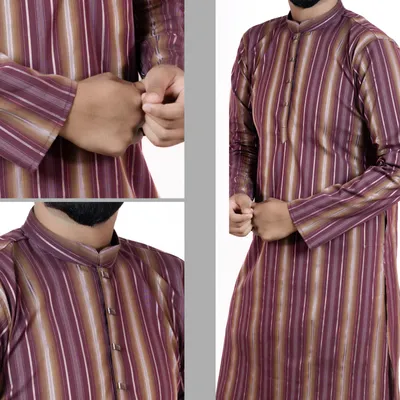  SUNSET STRIPE MEN'S PANJABI