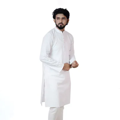 FEATHER WHITE MEN'S PANJABI 