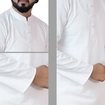 FEATHER WHITE MEN'S PANJABI 