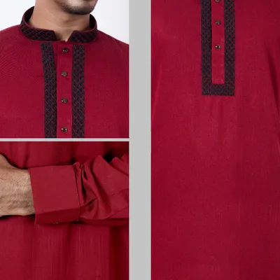  ROSE MAROON  MEN'S PANJABI